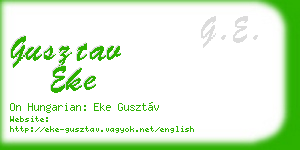 gusztav eke business card